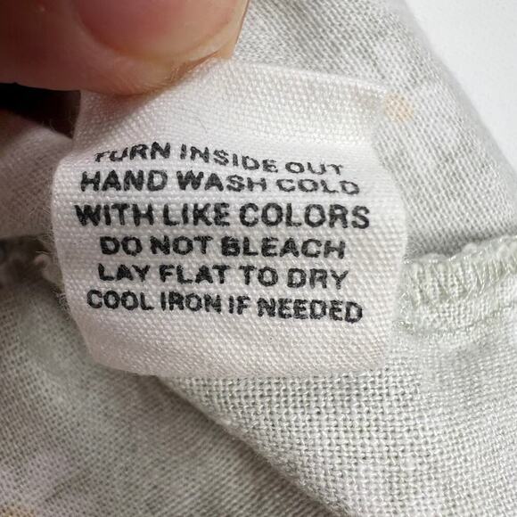 Altar’d State Sage Green Daisy Floral Smocked Babydoll Ruffle Mini Dress Size L - Picture 10 of 12